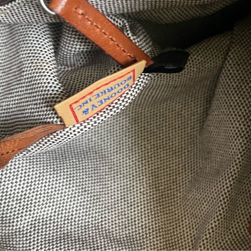 Dooney & Bourke Light Blue Ostrich-Embossed Hobos with Brown Trim - Picture 9 of 15